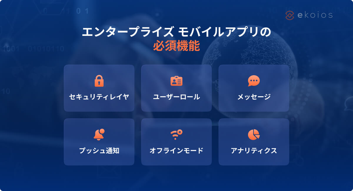 エンタープライズ モバイルアプリの必須機能