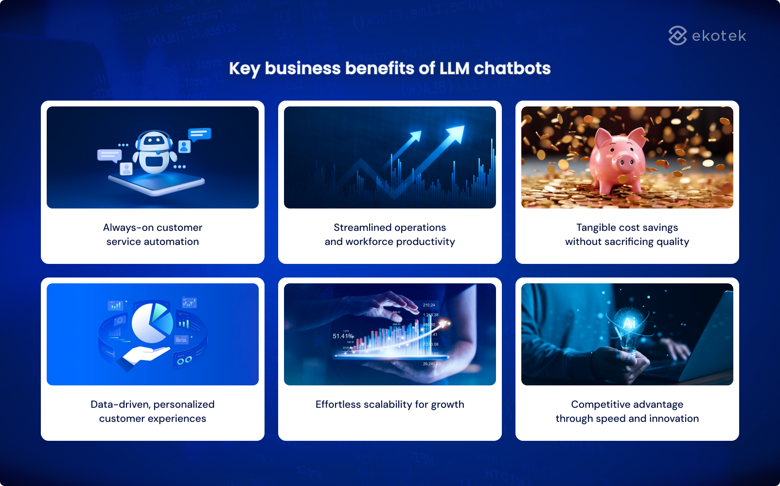 Key business benefits of LLM chatbots